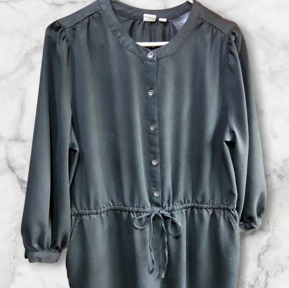 Gap Black Button Front Jumpsuit